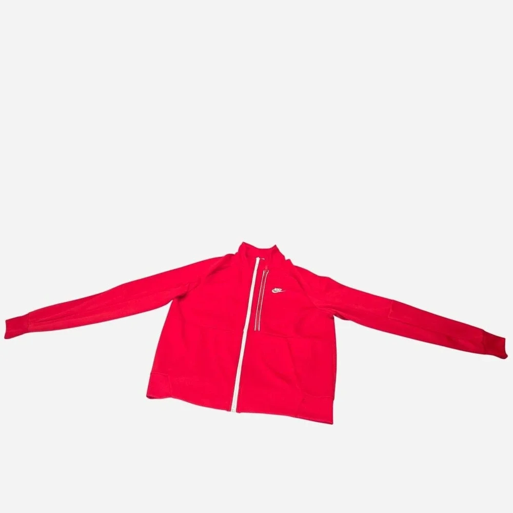Nike red zip up jacket men size L